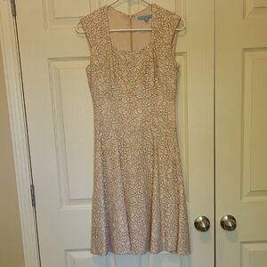 ANTONIO MELANI Beige Floral Midi Dress